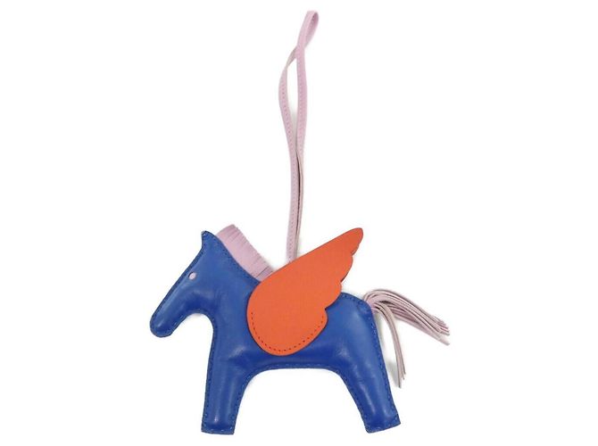 Hermès Hermes Rodeo Pegasus Accessory Bag Charm MM 083011CA Bleu Orange
