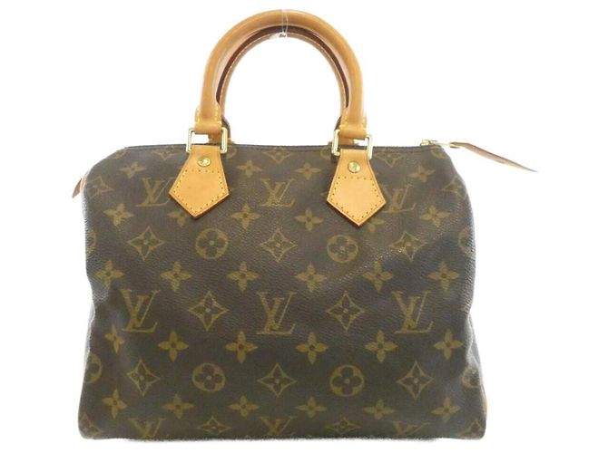Bolsa Boston Louis Vuitton Monogram Speedy 25cm Marrom