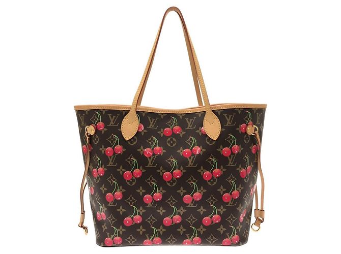 Bolsa Louis Vuitton Monogram Cherry Neverfull MM Marrom