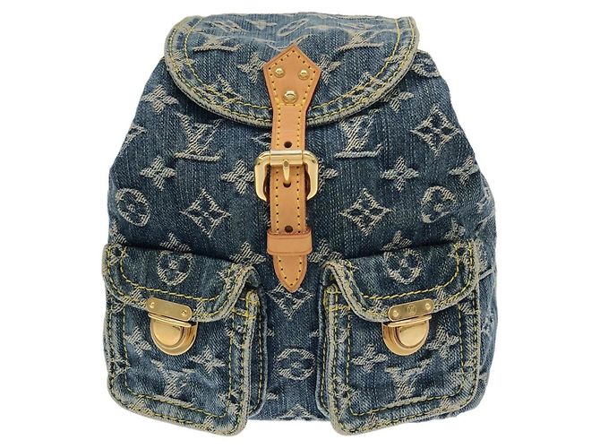 Mochila Louis Vuitton Monogram Denim Sac Ad PM Azul