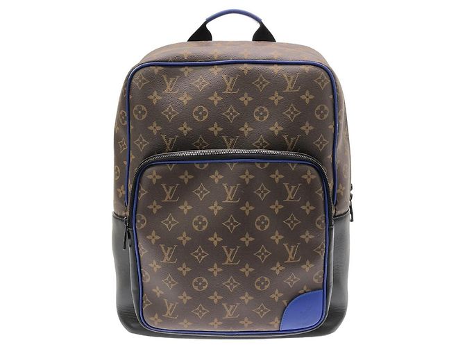 Louis Vuitton Monogram Macassar Dean Backpack M45867 Brown Blue