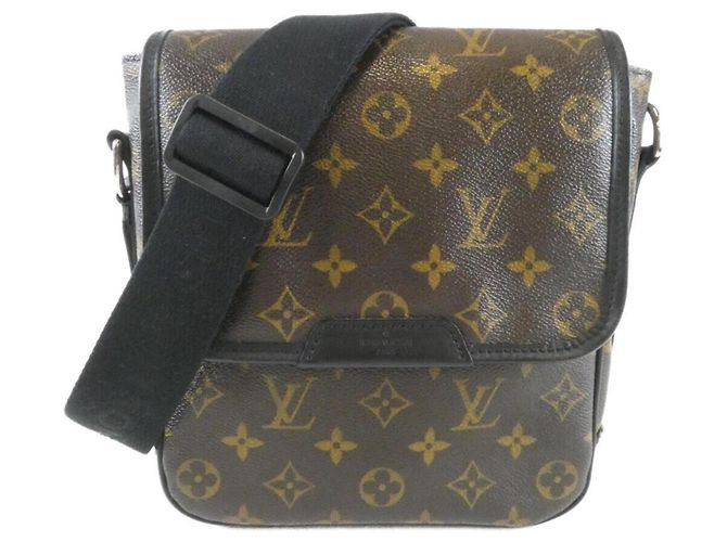 Borsa a tracolla Louis Vuitton Monogram Macassar Bass PM Marrone