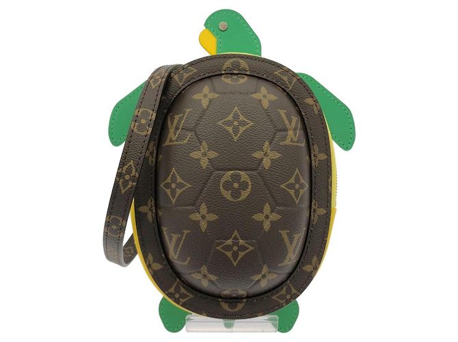 Borsa a tracolla Louis Vuitton Monogram Reverse LV Turtle Marrone