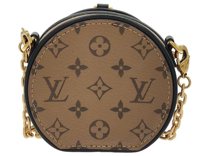 Borsa a tracolla collana Louis Vuitton Monogram Reverse Boite Chapeau Marrone
