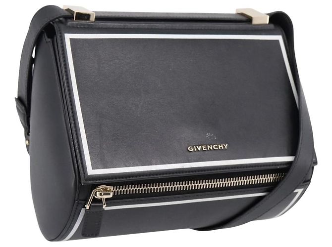 Sac à épaule GIVENCHY en cuir noir et or Auth ka6021A Doré