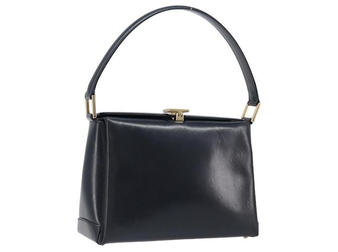 Borsa GUCCI in pelle nera e oro 000 1448 1269 Auth 199097V Nero D'oro