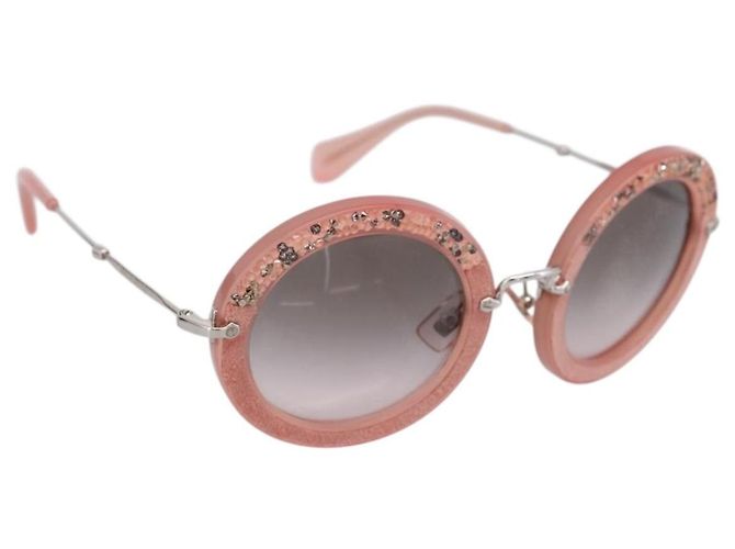 Gafas de sol Miu Miu Metal Pink Auth 197261M Rosa