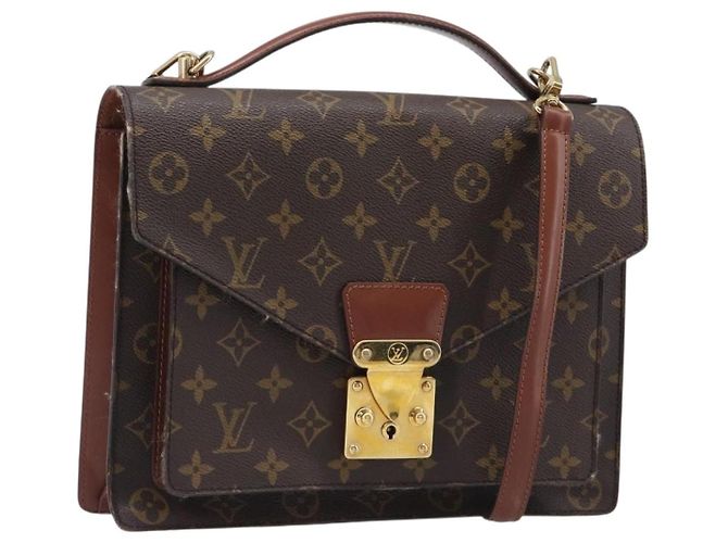LOUIS VUITTON Monogram Monceau 28 Hand Bag M51185 LV Auth ka6012