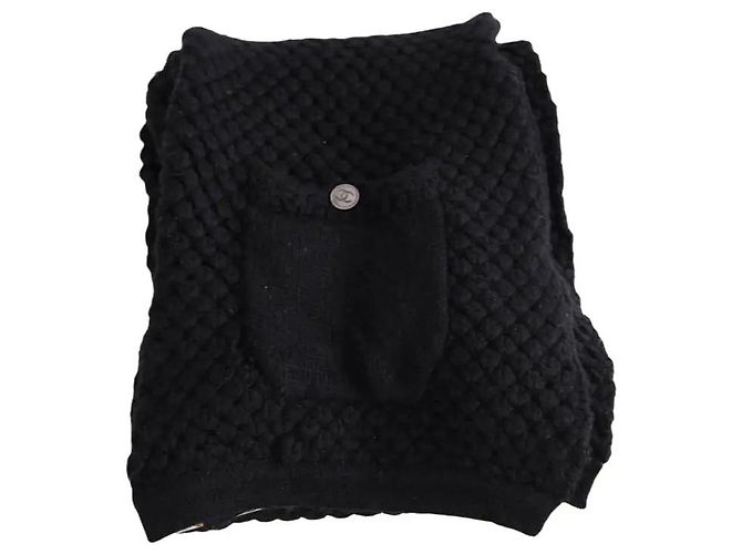 Sciarpa Chanel in cashmere nero
