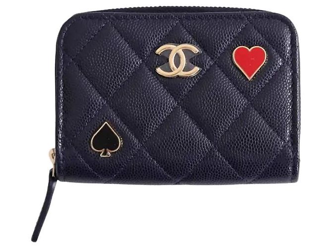 Chanel Kartenetui marineblau