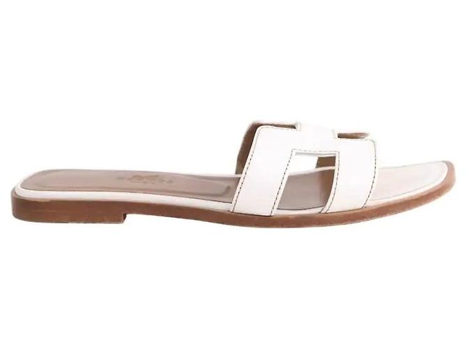 Sandali Oran Hermès in pelle bianchi Bianco