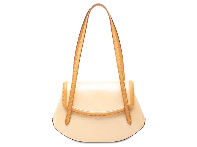 Borsa a tracolla Louis Vuitton Monogram Vernis Biscayne Bay PM Bianca Bianco