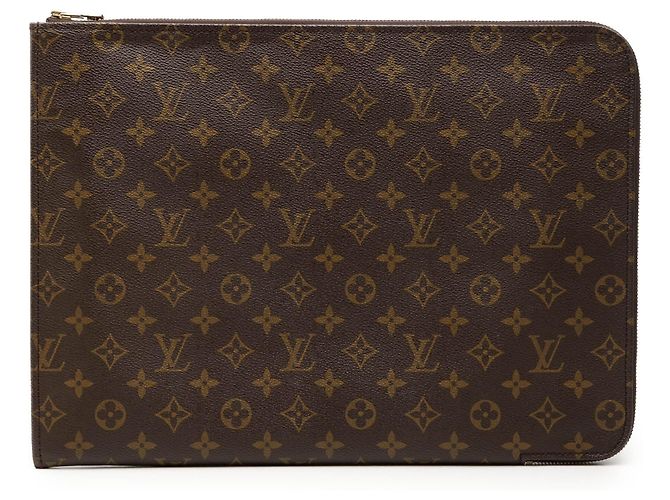 Borsa Business Portfolio Louis Vuitton Monogram Poche Documents Marrone