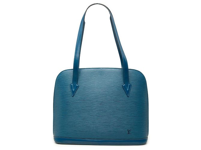 Borsa a tracolla Louis Vuitton Epi Lussac Blu