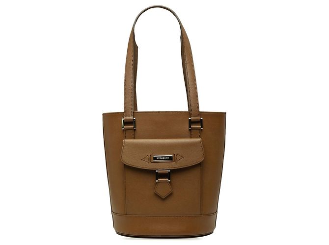 Borsa a secchiello Burberry in pelle marrone