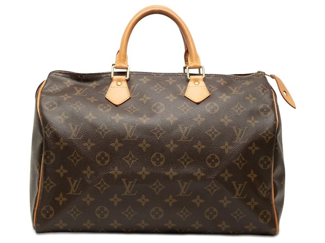 Borsa Boston Louis Vuitton Monogram Speedy 35 Marrone