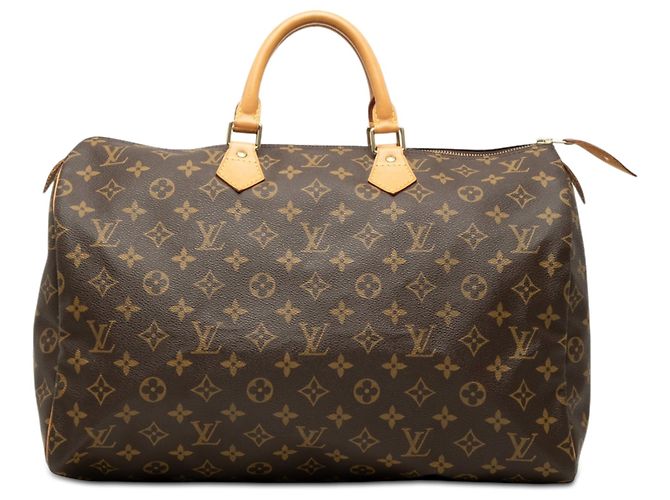 Borsa Boston Louis Vuitton Monogram Speedy 40 Marrone