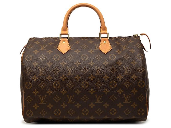 Borsa Boston Louis Vuitton Monogram Speedy 35 Marrone
