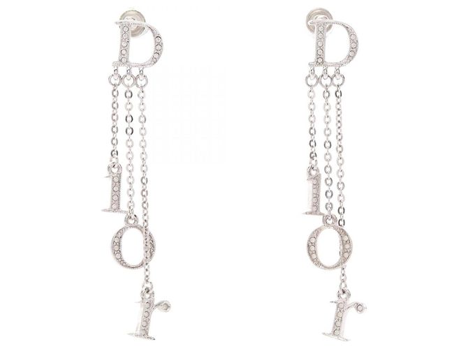 Orecchini Christian Dior Dior Logo Swing Argento