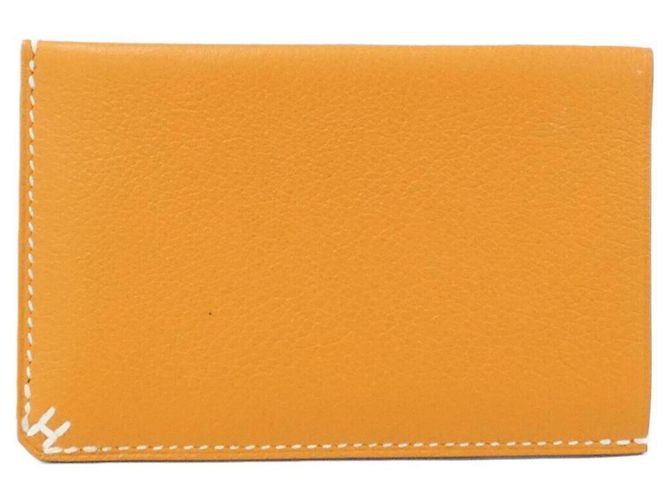 Hermès Hermes H Sellier Visitenkartenetui Orange