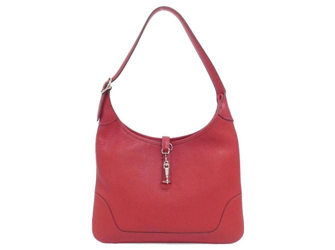 Hermès Bolso de hombro Hermes Trim 1 Roja