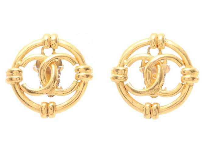 Orecchini a clip Chanel Coco Mark placcati in oro D'oro
