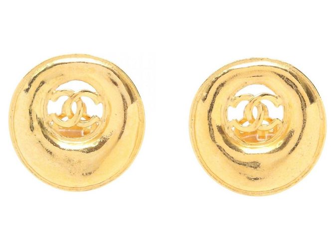 Orecchini a clip Chanel Coco Mark placcati in oro D'oro