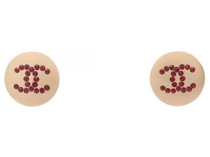 Orecchini Chanel Coco Mark Circle Rosso D'oro