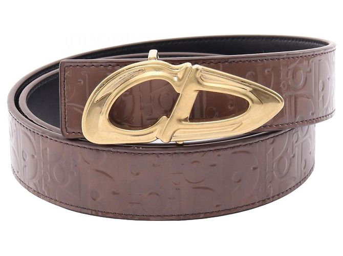 Christian Dior Dior Oblique Wendelgürtel Braun