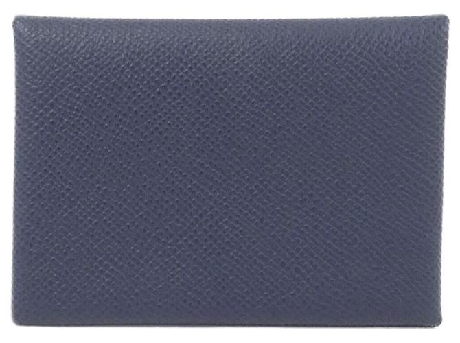 Hermès Hermes Calvi Duo Coin Purse Blue