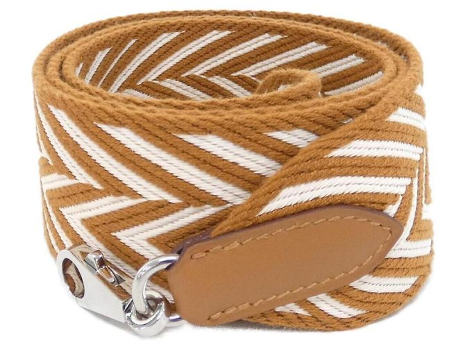Hermès Hermes Sangle Zigzag 077729CK Strap Weiß Golden