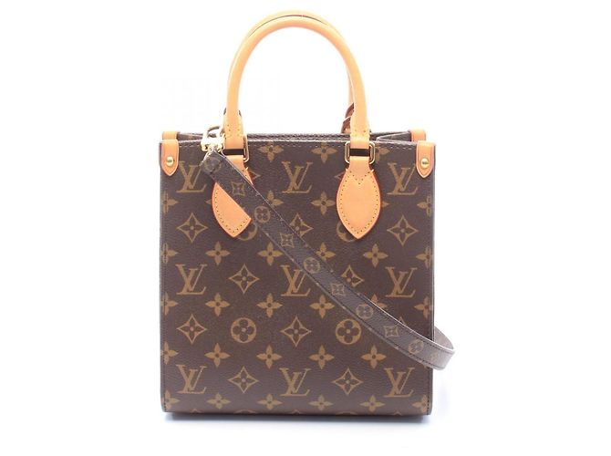 Louis Vuitton Sac Plat BB Monogram 2-Way Handtasche Braun