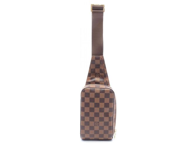 Bolsa de cintura Louis Vuitton Geronimos Damier Ebene Marrom