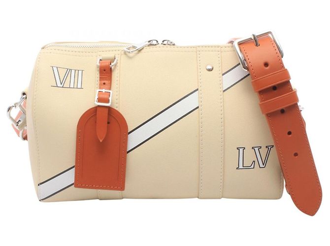 Borsa a tracolla Louis Vuitton City Keepall Crème Marrone Multicolore Crudo