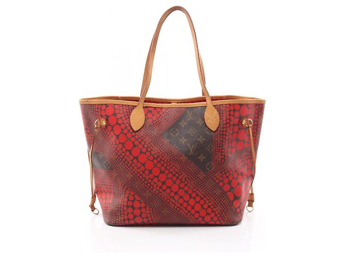 Sac Cabas Louis Vuitton Neverfull MM Marron Rouge
