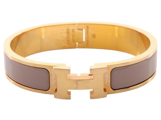 Hermès Hermes Clic Clac PM Bangle Accessory Beige Golden