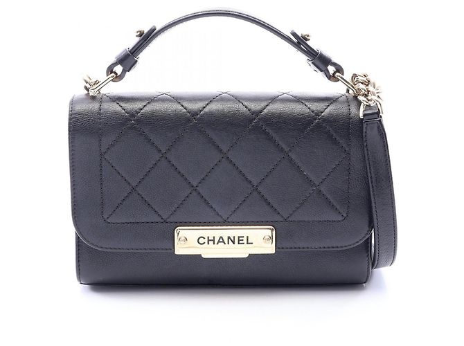 Borsa a mano/Borsa a tracolla Chanel Matelassé 2-Way Nero