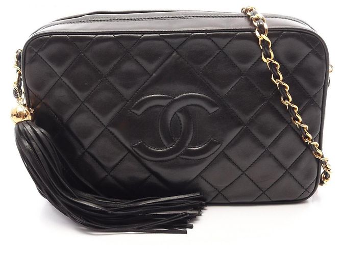 Borsa a tracolla Chanel Matelassé Nero