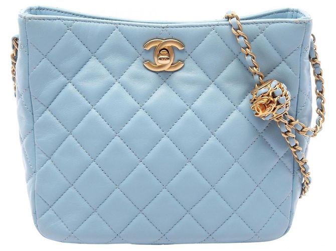 Borsa Hobo Small Matelassé Chanel Blu