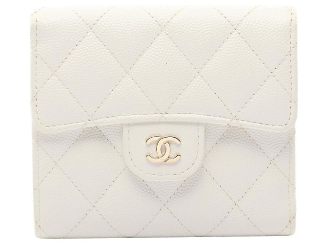 Cartera Chanel Matelassé Tri-fold Blanco