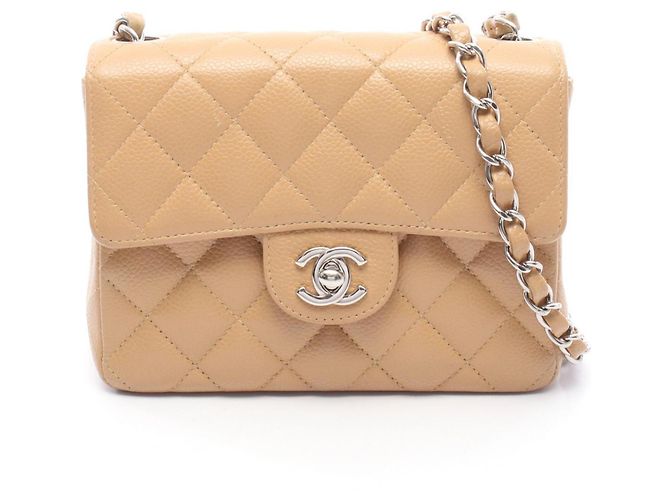Sac à bandoulière/Sac à main Chanel Mini Matelassé Beige