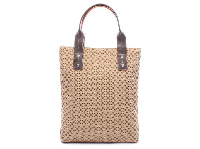 Céline Borsa Tote Celine Macadam Marrone Beige