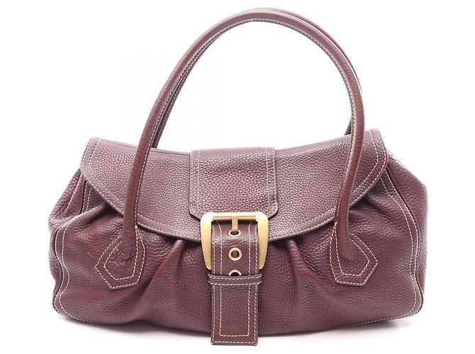 Céline Sac à main Celine Large Chouxquette Bordeaux