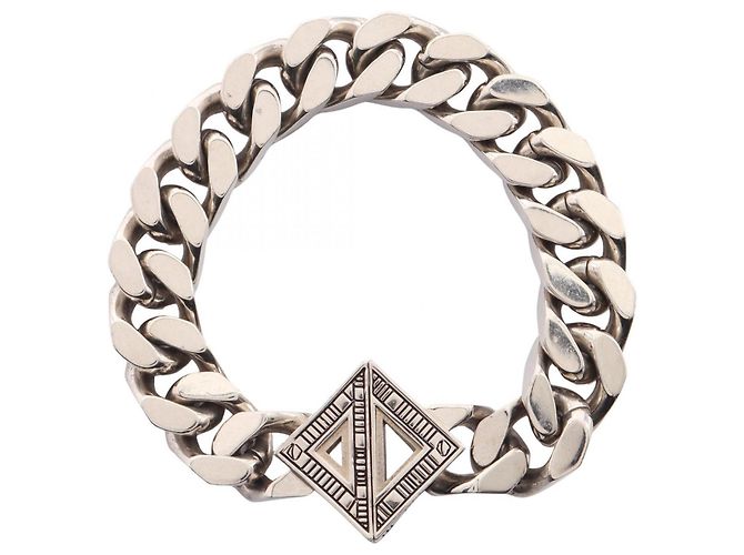 Pulsera de dijes plateada Christian Dior Plata