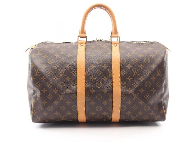 Louis Vuitton Keepall 45 Monogram Boston Tasche Braun Monogramm