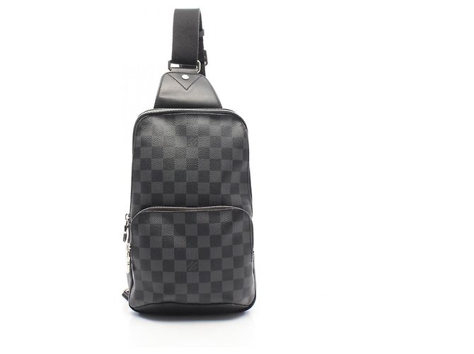 Borsa a tracolla Louis Vuitton Avenue Nero Damier ebene