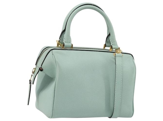 Céline Celine Vintage Leather Mini Bleu