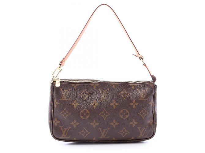 Louis Vuitton Pochette Accessoires Monogram Handbag Marron