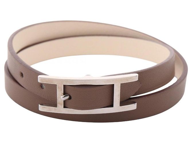Hermès Bracciale Hermes HERMES Be Api Double Tour Marrone
