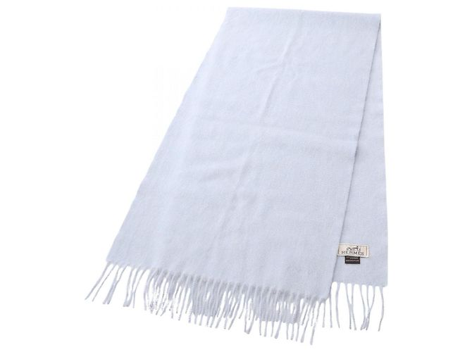 Hermès Sciarpa in cashmere ricamata Uni Hermes per uomo Blu
